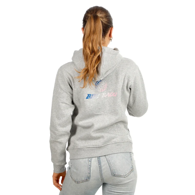 Hey Laguna Logo Zip Hoody Damen-hellgrau