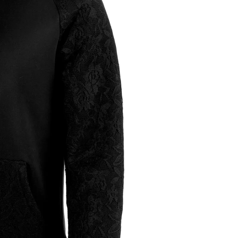 Night Flash Lace Hoody Damen - schwarz