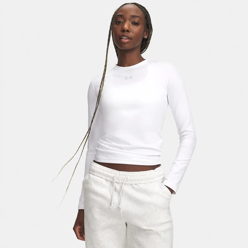 ColdGear Crew Longsleeve Damen - weiß, hellgrau