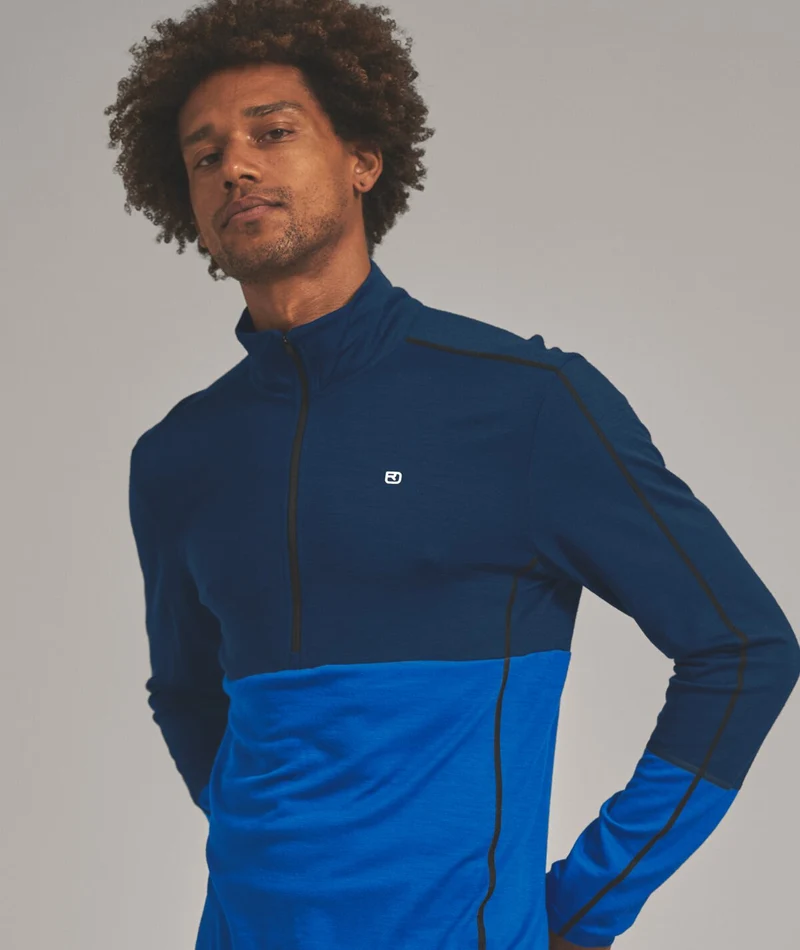 ORTOVOX 185 ROCK'n'WOOL ZIP NECK M Merinowolle