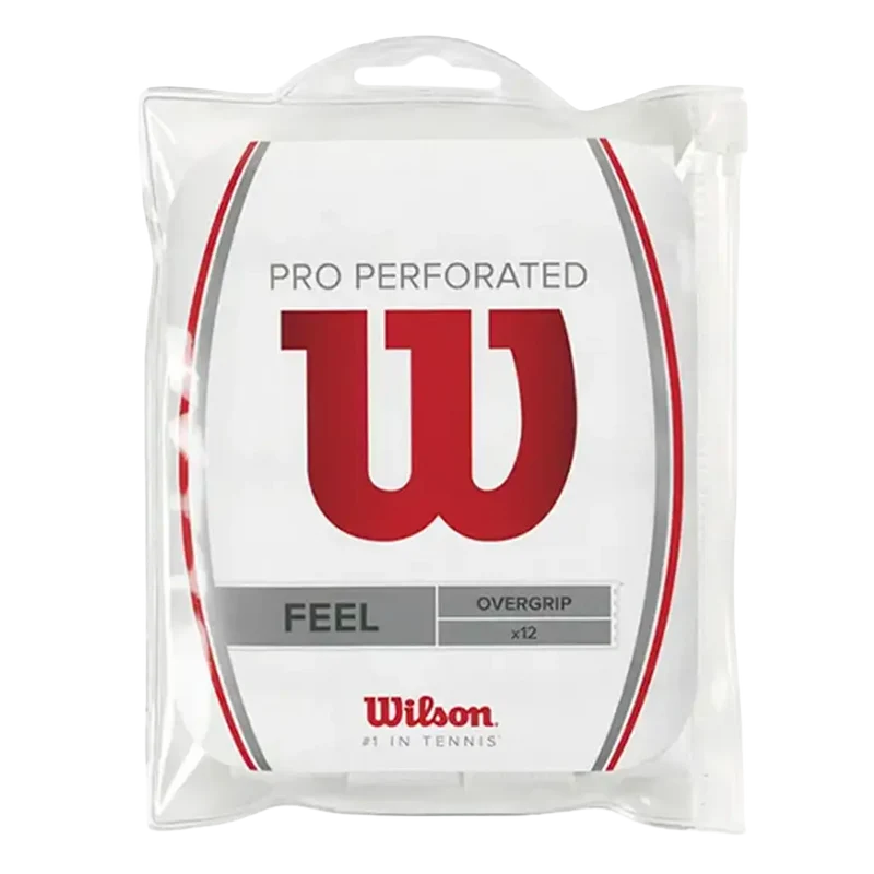 Overgrips Wilson Pro Perforados Feel Blancos (Pack x12)
