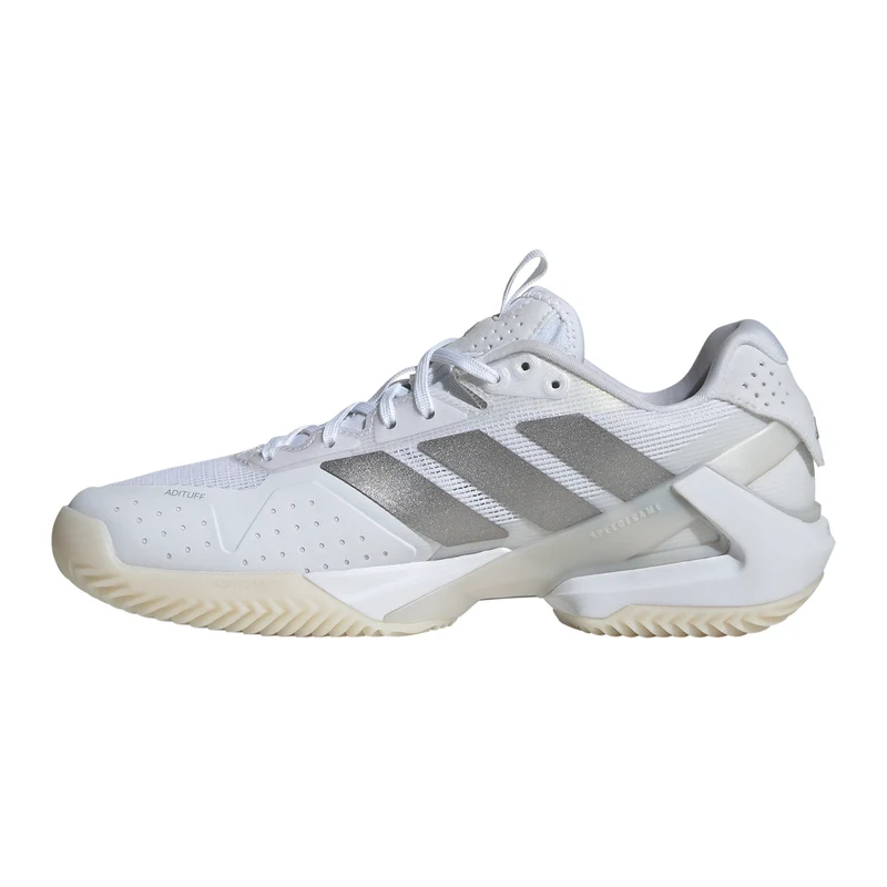 adizero Ubersonic 5 Sandplatzschuh Damen - weiß, silber