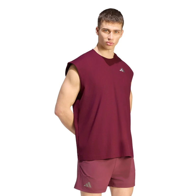 Oversized Tank-Top Herren - weinrot