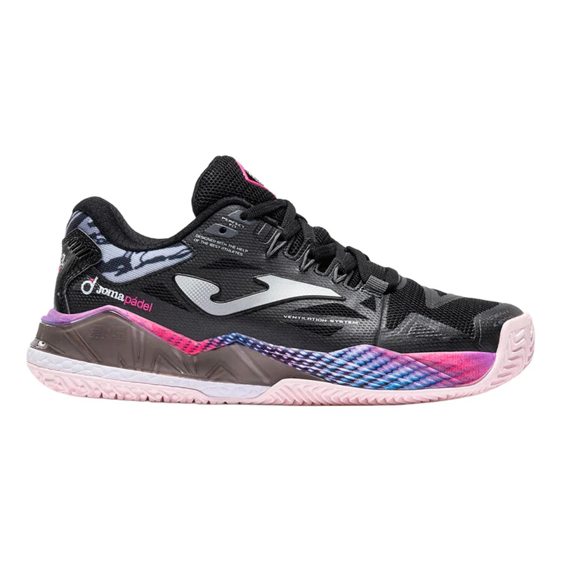 Spin Padelschuh Damen - schwarz, pink