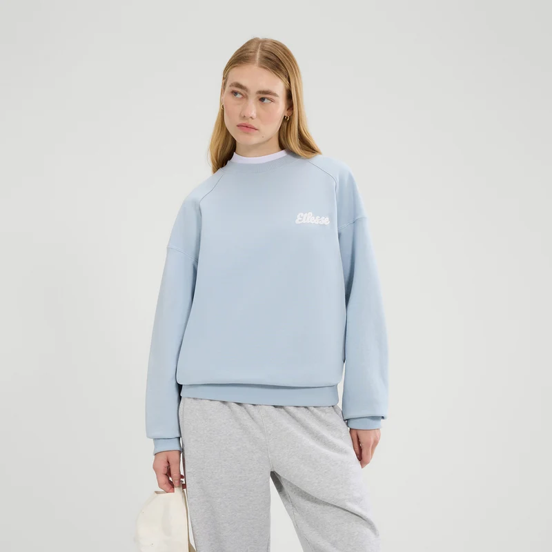 Lo Sbuffo Sweatshirt Damen-Hellblau,Weiß
