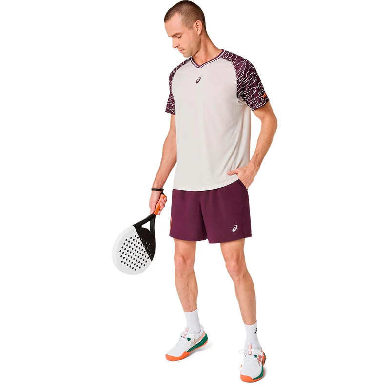 Court T-Shirt Herren - beige, mehrfarbig