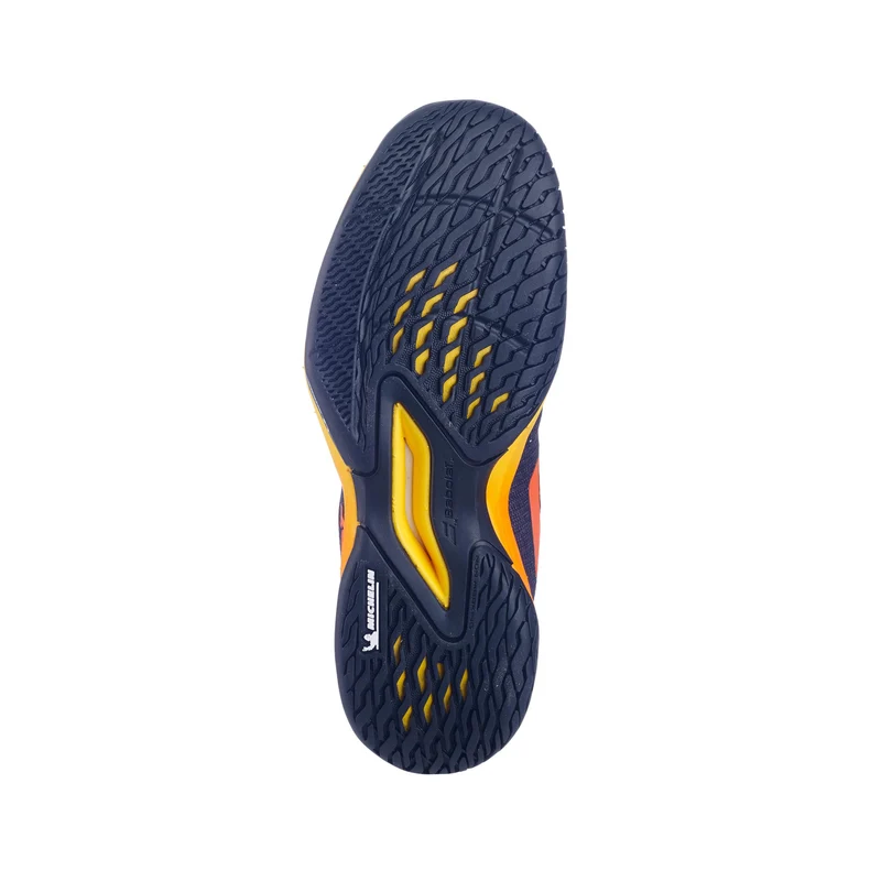Jet Mach 3 Allcourtschuh Kinder - schwarz, orange