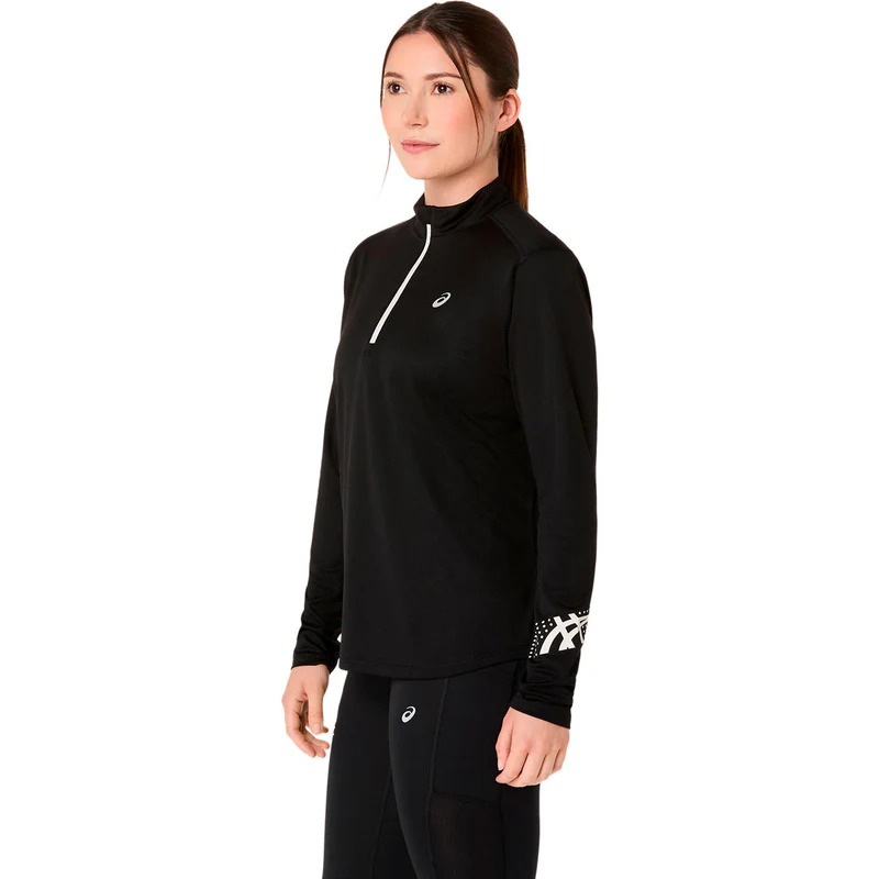 Icon 1/2 Zip Laufshirt - schwarz