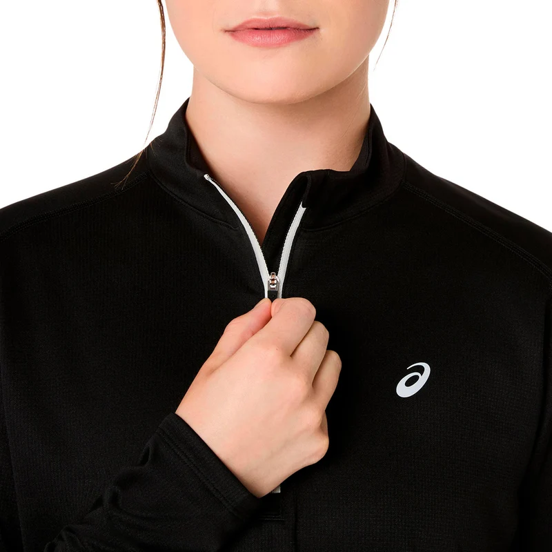 Icon 1/2 Zip Laufshirt - schwarz
