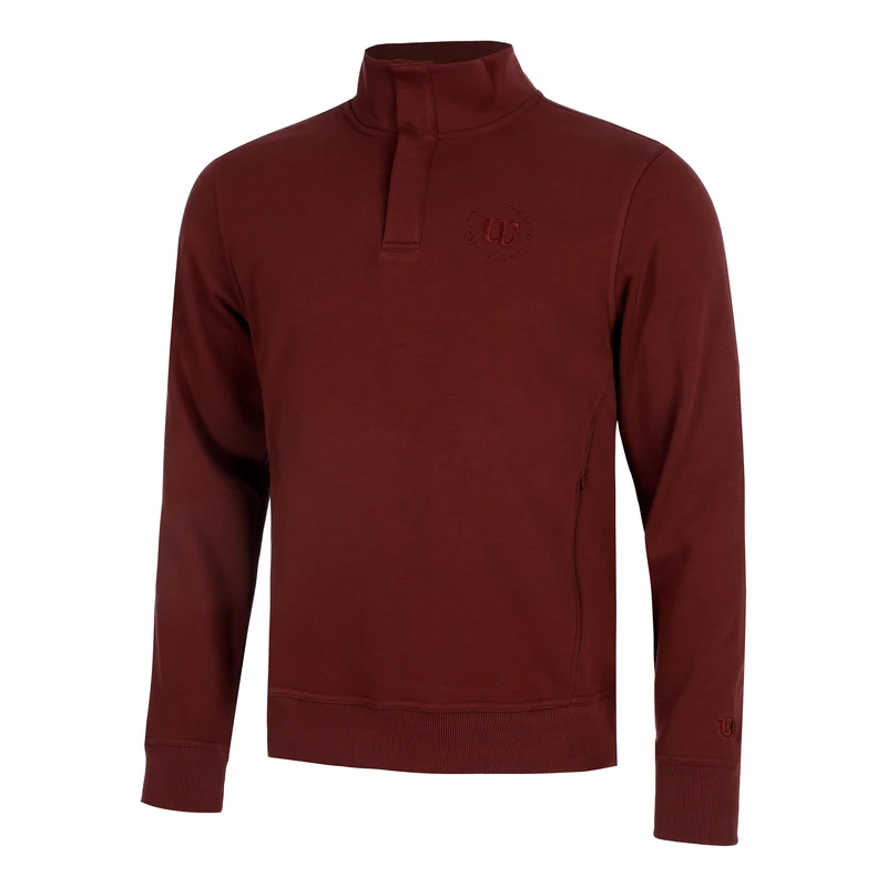 Tennis Club 1/2 Zip Mock Sweatshirt Herren-berry