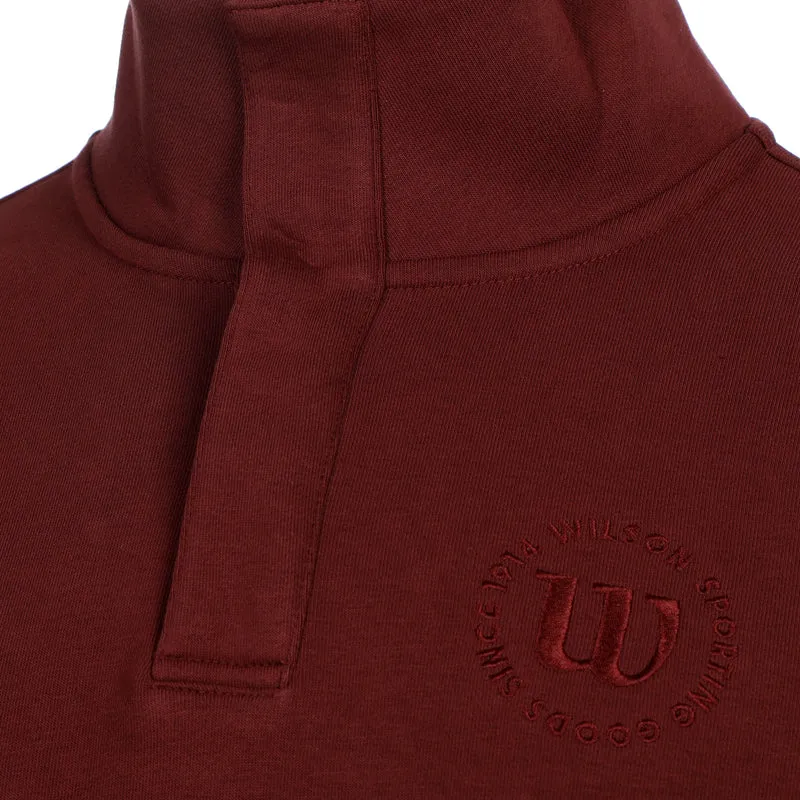 Tennis Club 1/2 Zip Mock Sweatshirt Herren-berry