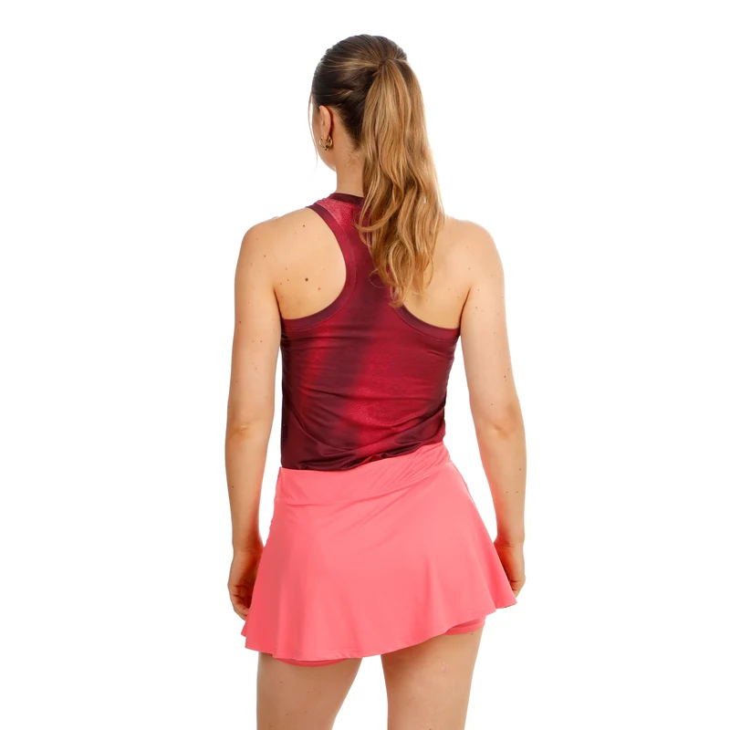 Freeze Out Racerback Printed Tank-Top Damen - dunkelrot, pink