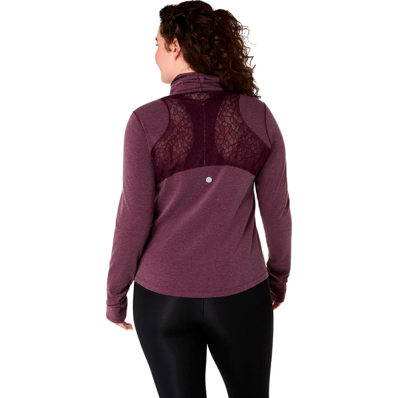 Nagino Winter Laufshirt - weinrot
