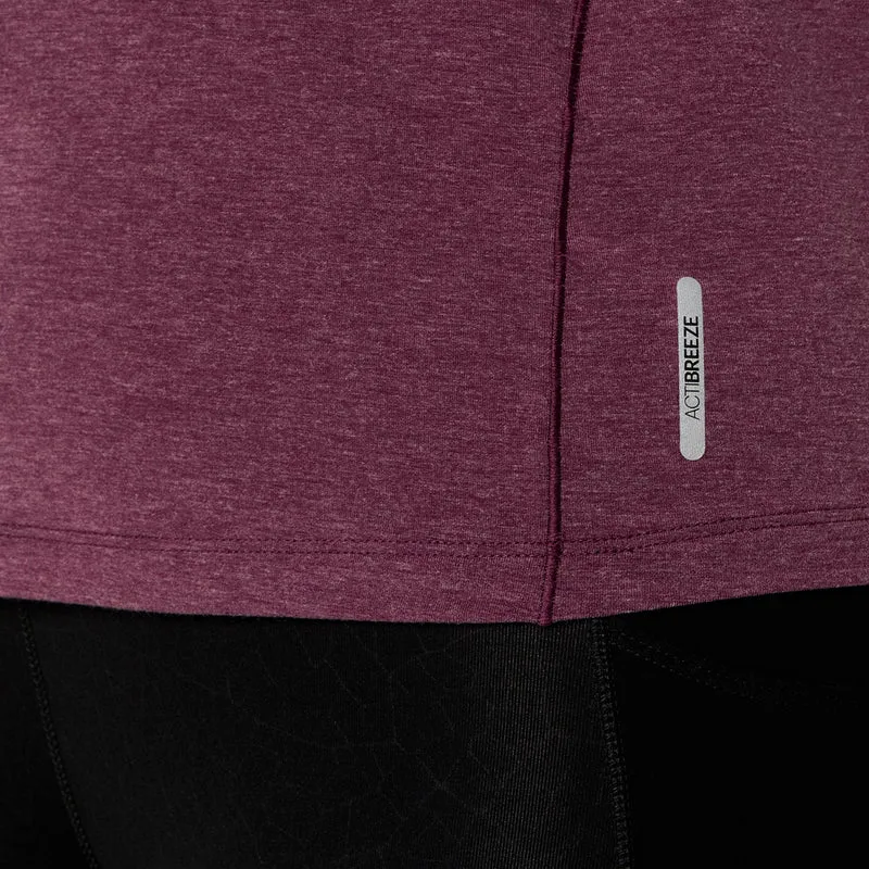 Nagino Winter Laufshirt - weinrot