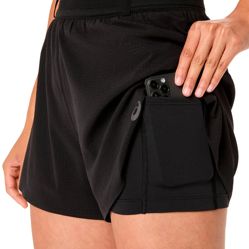 Metarun Split Laufshorts Damen-schwarz