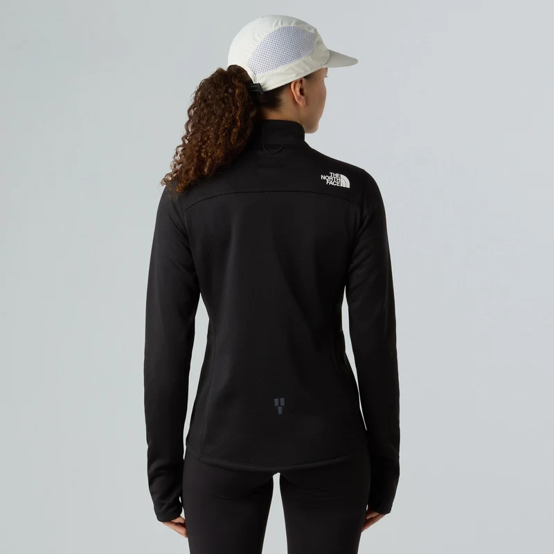 Winter Warm Pro 1/4 Zip Laufshirt Damen - schwarz