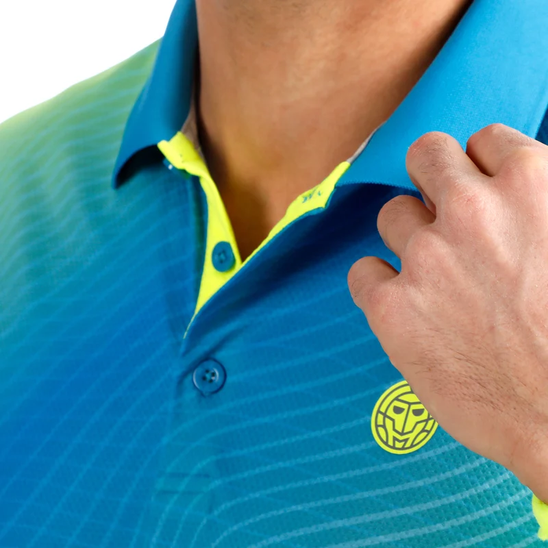 Out of Control Polo Herren-blau, neongelb