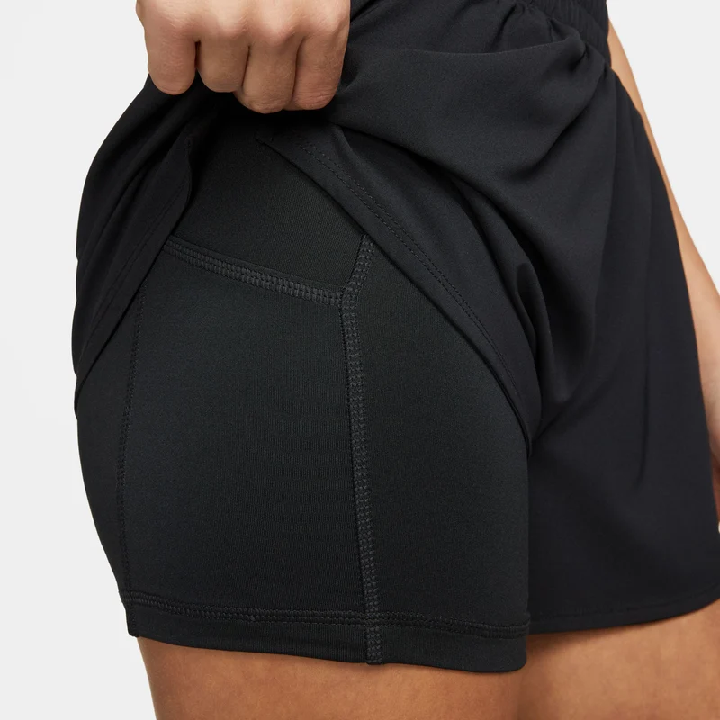 Dri-Fit One High Rise 2in1 3in Shorts Damen - schwarz