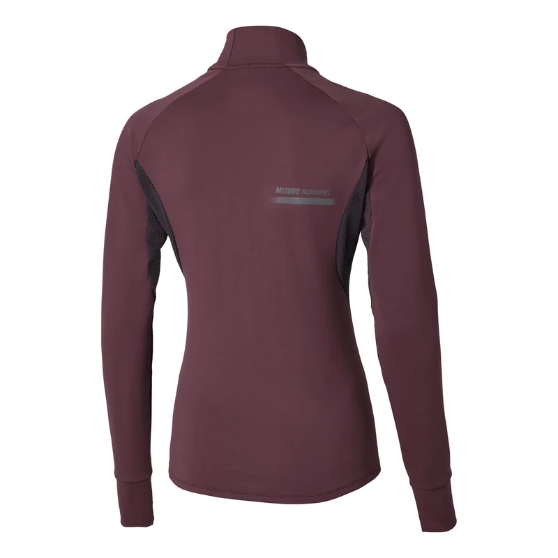 Active Warmalite Half Zip Laufshirt Damen - dunkelrot