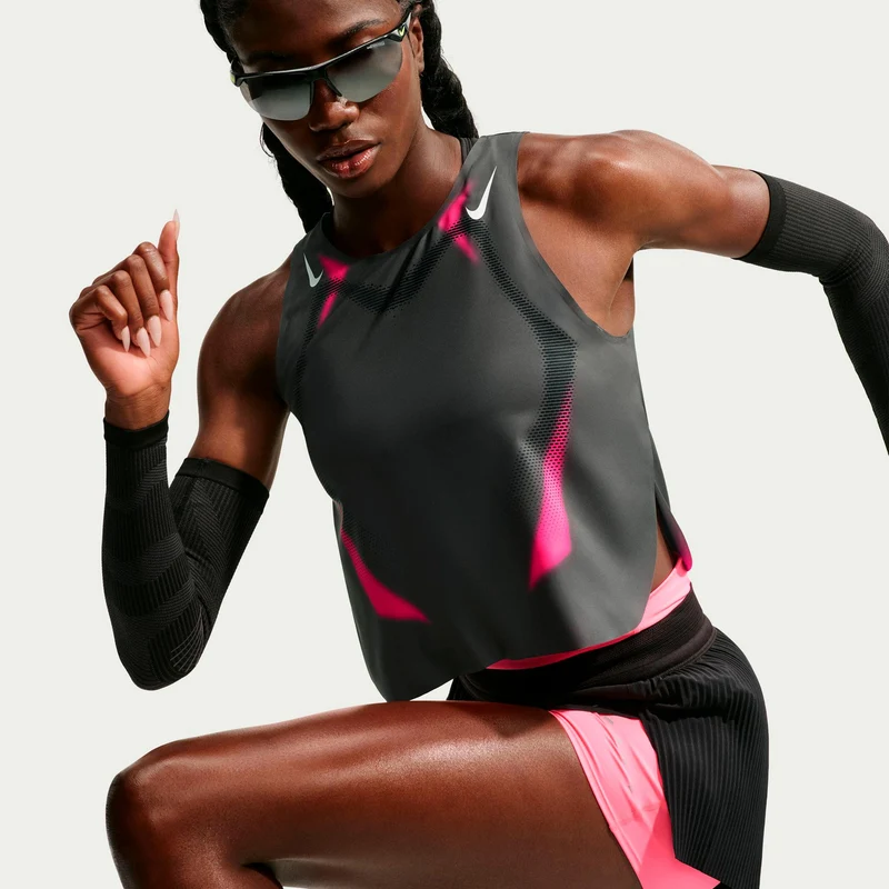 AeroSwift Laufshirt Damen - grau, pink