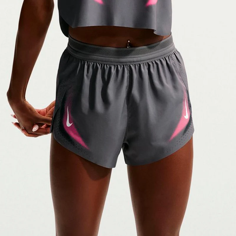 AeroSwift Laufshorts Damen - grau, weiß