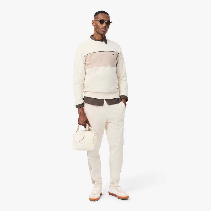 Colorblock Sweatshirt Herren - creme, beige