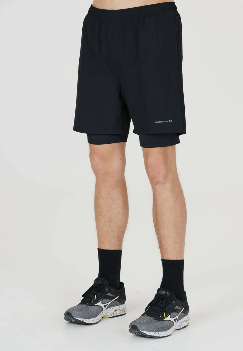 ENDURANCE Kros 2-in-1 Shorts Herren – atmungsaktive Sporthose