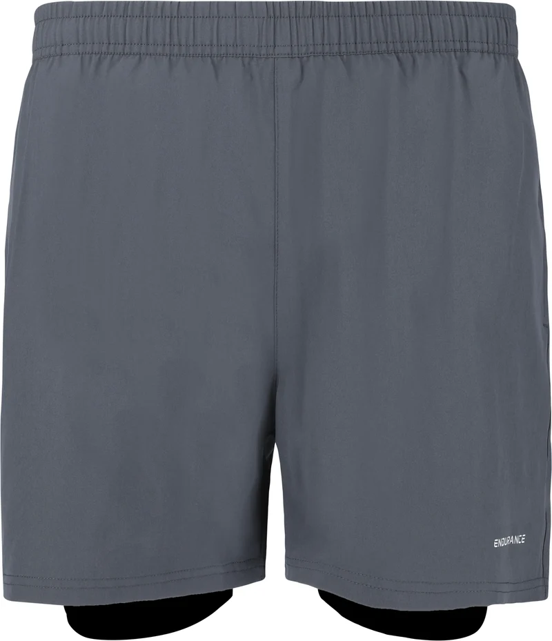 ENDURANCE Kros 2-in-1 Shorts Herren – atmungsaktive Sporthose