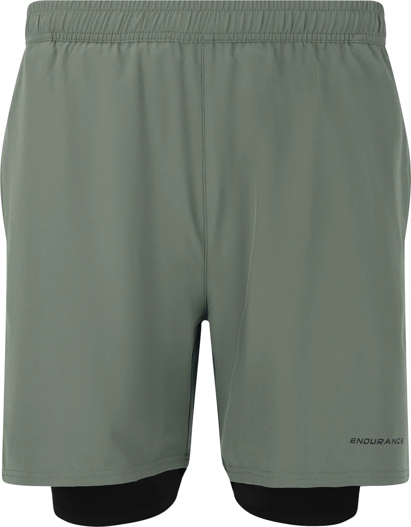 ENDURANCE Kros 2-in-1 Shorts Herren – atmungsaktive Sporthose