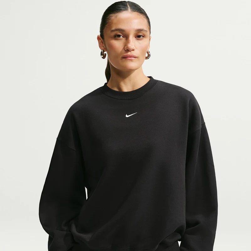 Studio Fleece Sweatshirt Damen - schwarz