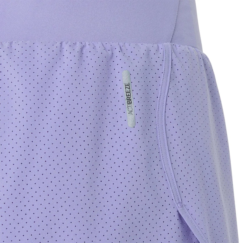 Road 2in1 3.5in Laufshorts Damen - flieder, silber