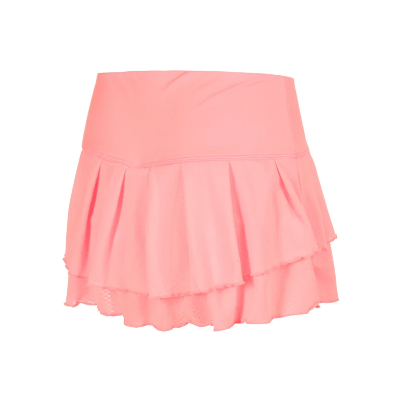 Out of Control Pleated Rock Damen - pink