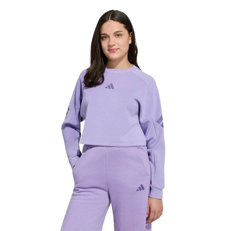 3Stripes Crew Crop Sweatshirt Kinder - flieder