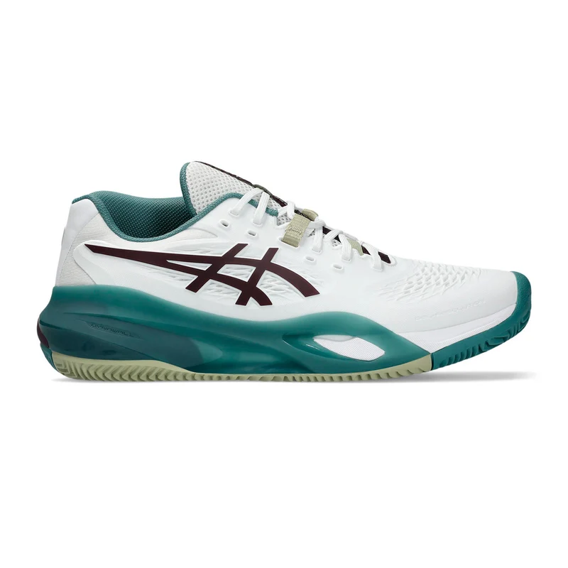 Gel-Resolution X Sandplatzschuh Herren - weiß, petrol