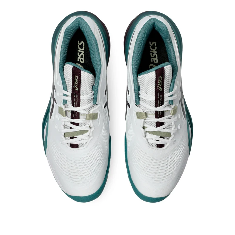 Gel-Resolution X Sandplatzschuh Herren - weiß, petrol