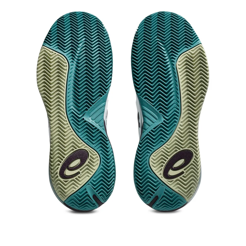 Gel-Resolution X Sandplatzschuh Herren - weiß, petrol