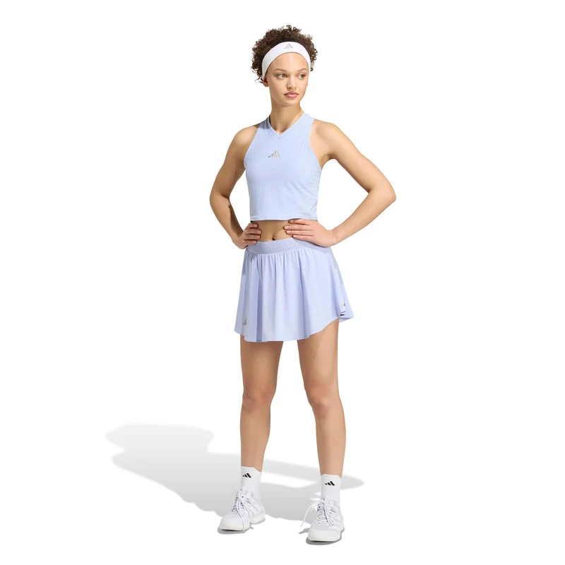Y- Pro Crop Tank-Top Damen - flieder, silber