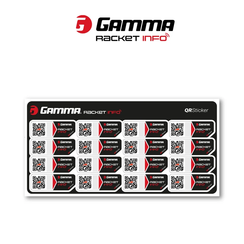 Racket Info Internationale Version Besaitungsaufkleber 16er Pack - schwarz