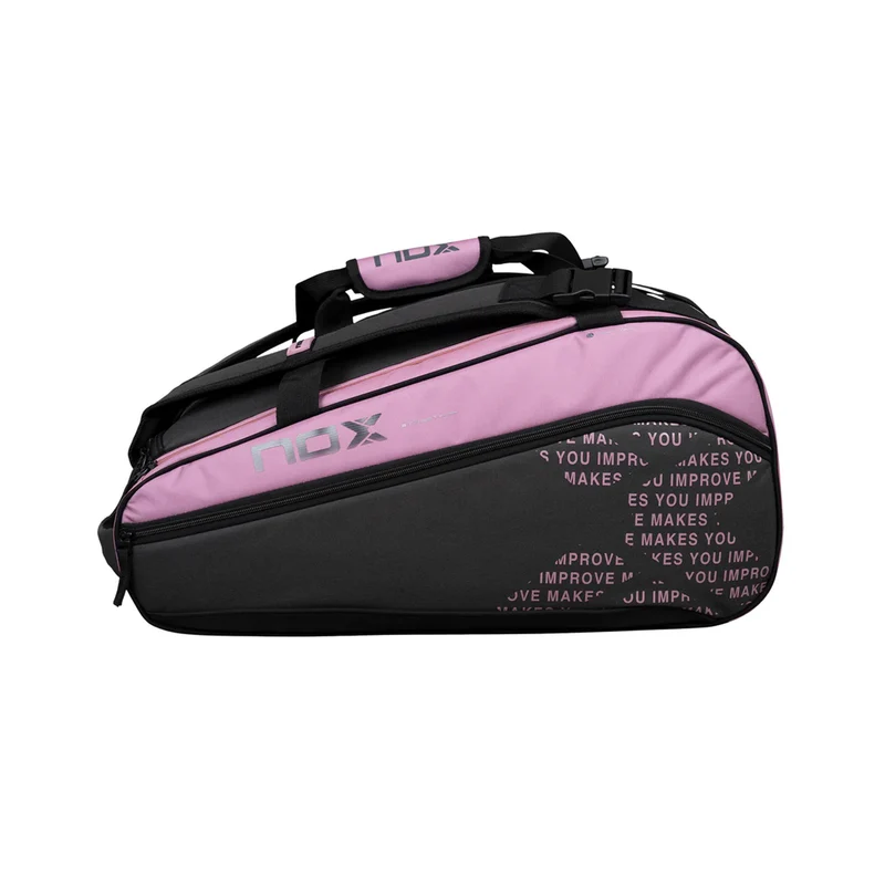 Padelschlägertasche-Grau,Pink