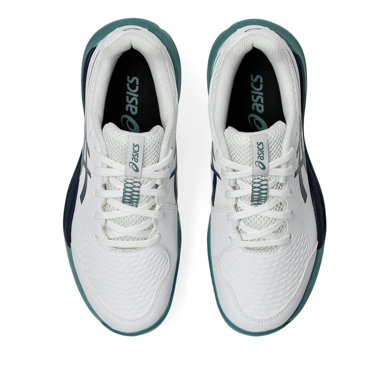 Gel-Resolution X GS Sandplatzschuh Kinder - weiß, petrol