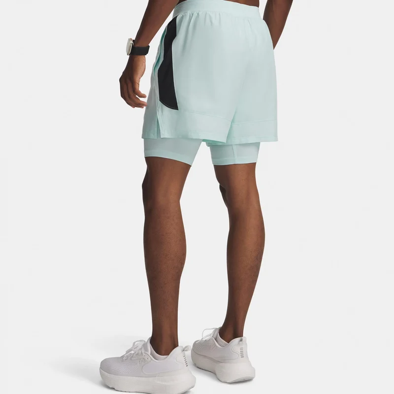 Launch 5in 2in1 Laufshorts Herren-mint, schwarz