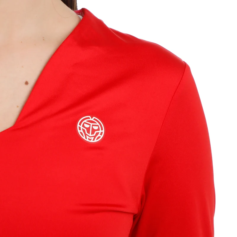 Crew 2.0 V-Neck Longsleeve Damen-rot