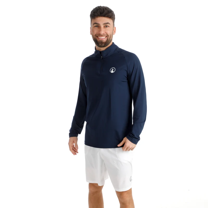 Big Serve 1/4 Zip Longsleeve Herren-dunkelblau