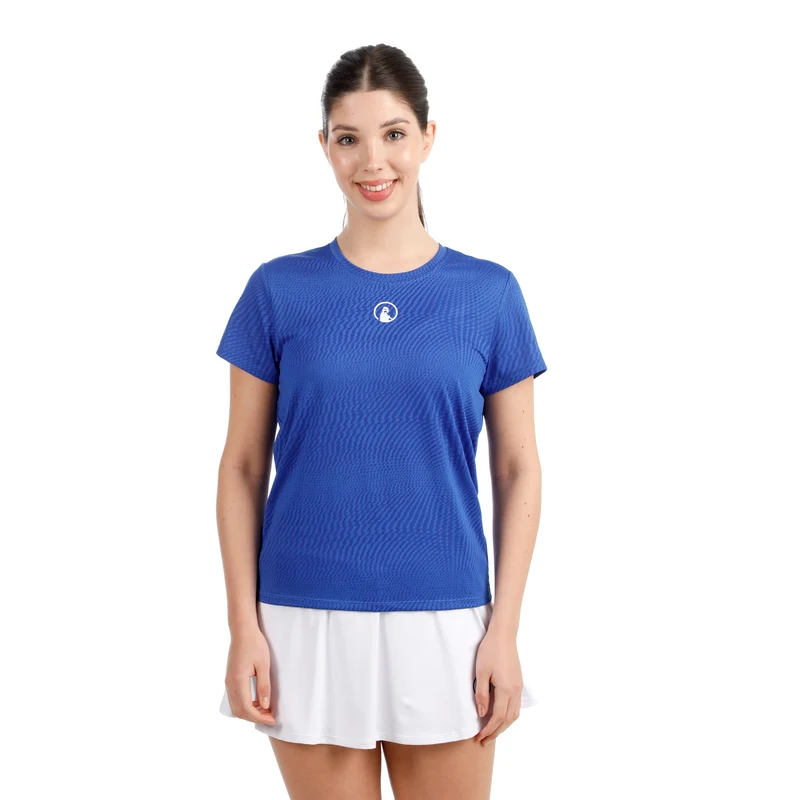 Spin T-Shirt Damen - blau, weiß