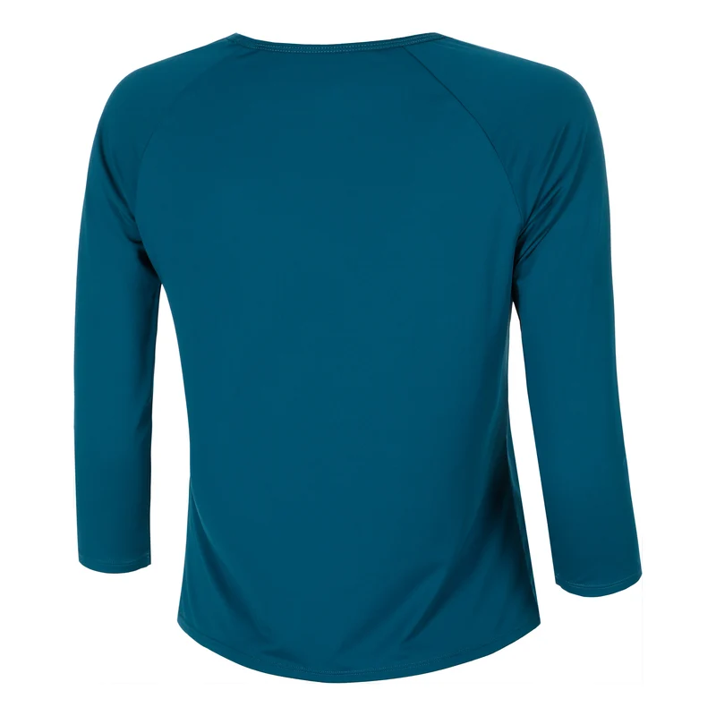 Court Crush Longsleeve Damen-petrol, weiß