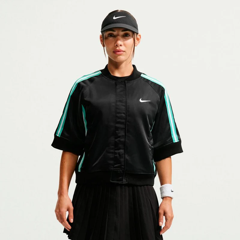 Court Slam Trainingsjacke Damen - schwarz, mint