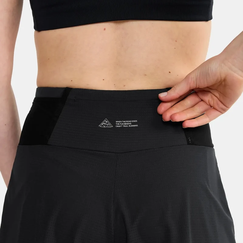 Pro Trail Laufshorts Damen-Schwarz