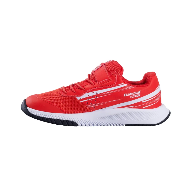 Pulsion Allcourtschuh Kinder - rot, weiß