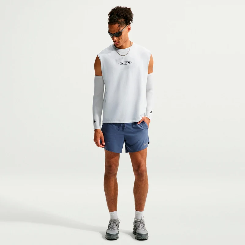Stride 5in Laufshorts Herren - blaugrau, silber