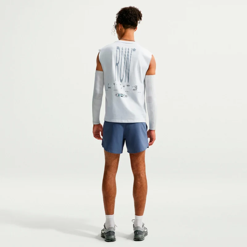Stride 5in Laufshorts Herren - blaugrau, silber